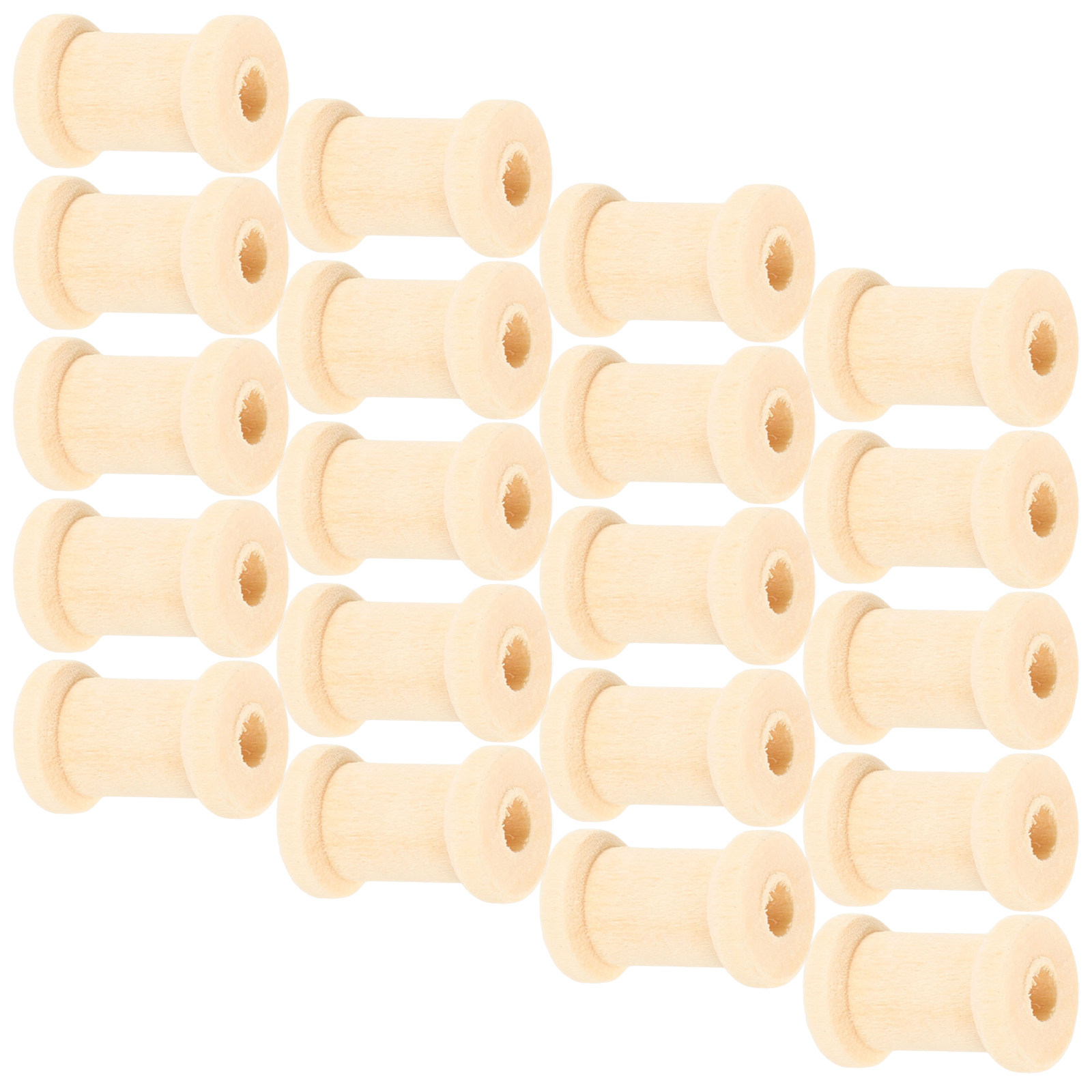 Thread Bobbins Empty - 100Pcs Wooden Thread Spools 0.75x0.55x0.55in Empty