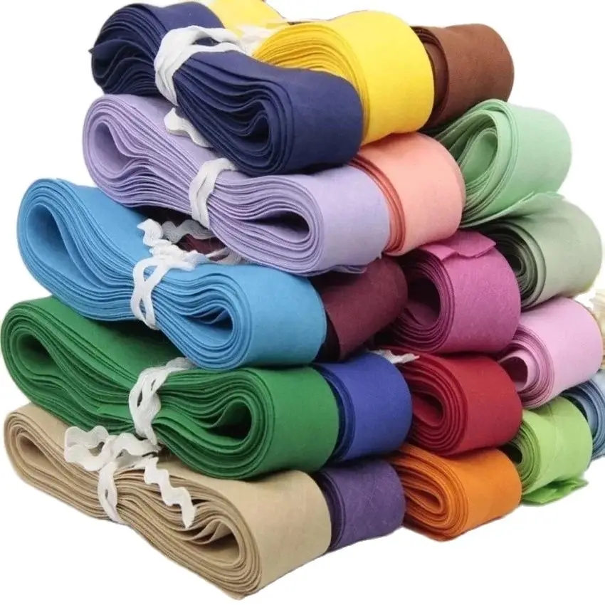 Binding Tape Bias - 25mm Cotton Bias Binding Tape Ironed