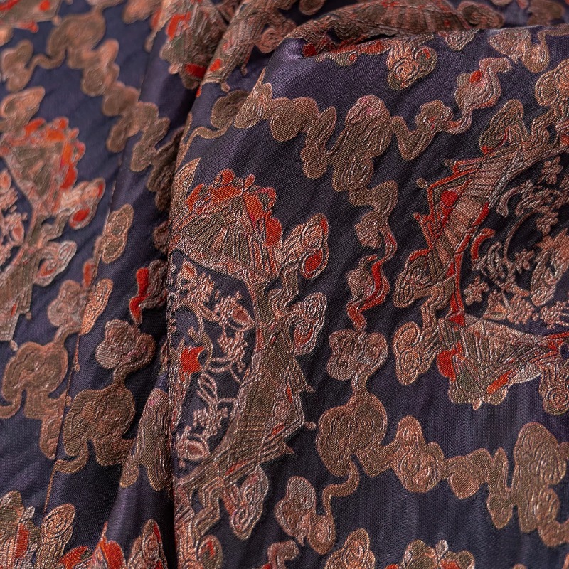 Purple Red Rayon Floral Jacqua - огляд і ціна Sewing Fabric