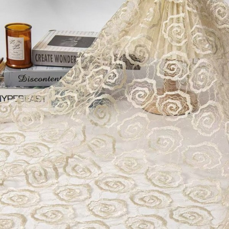 Embroidered Tulle Lace Trim Fa - огляд і ціна Sewing Fabric