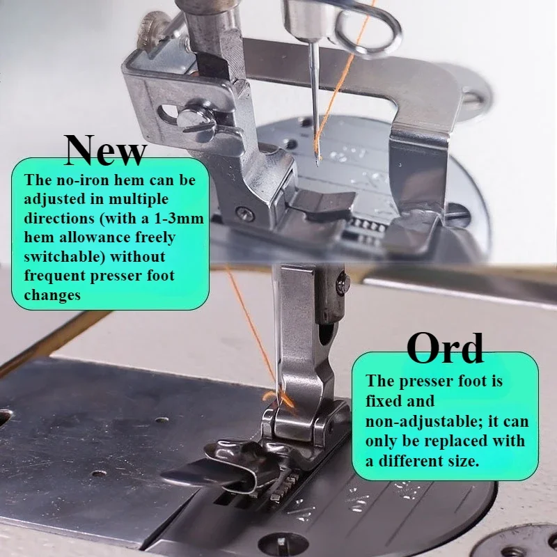 Adjustable No-Iron Hemmer Foot - огляд і ціна Textile Sewing Machine