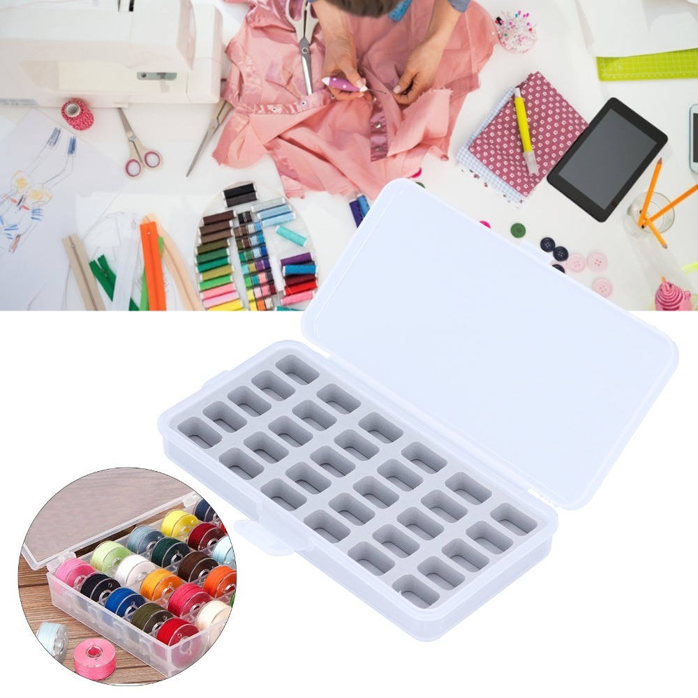 2pcs Transparent Plastic Bobbi - огляд і ціна Thread Bobbins Empty