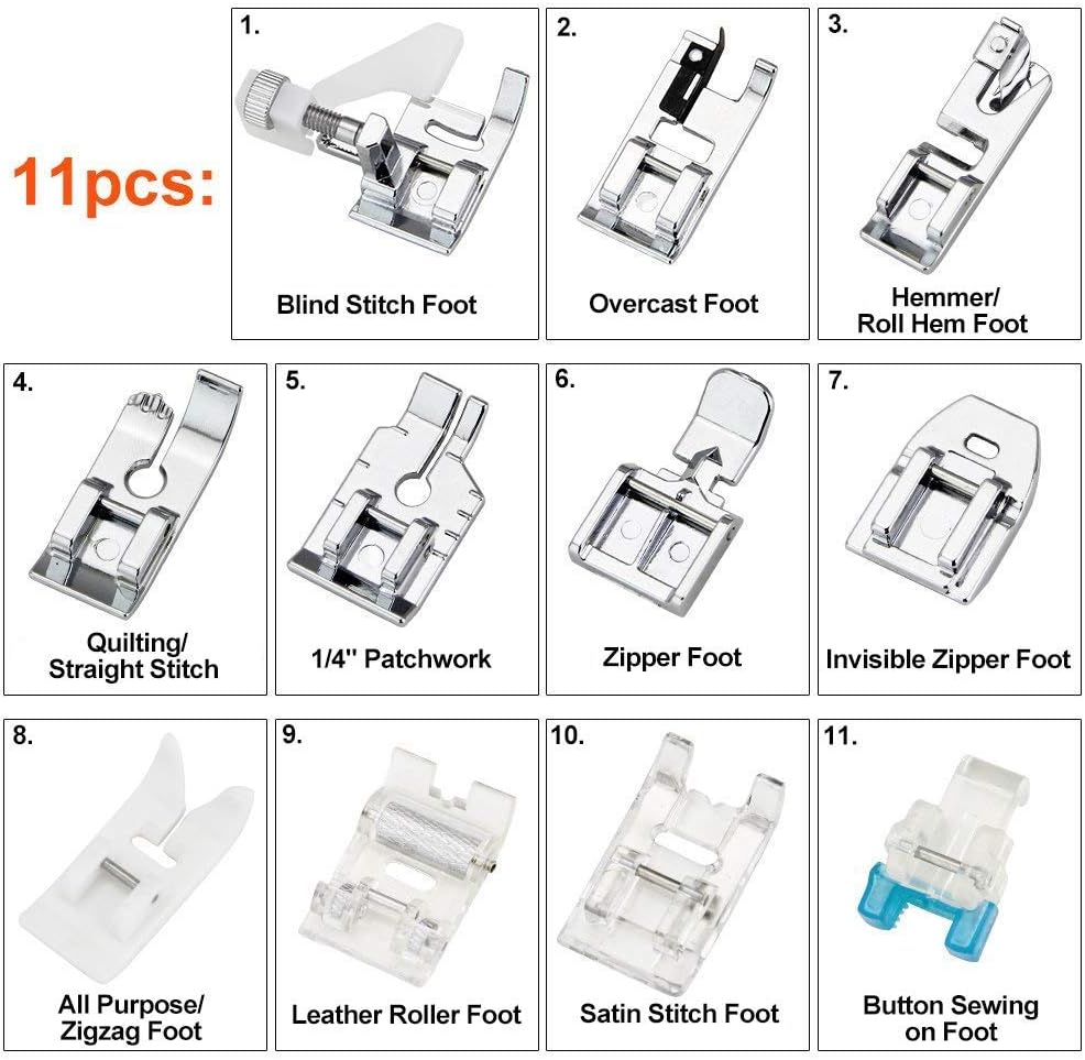 11Pcs Presser Feet Set - Walki - огляд і ціна Textile Sewing Machine