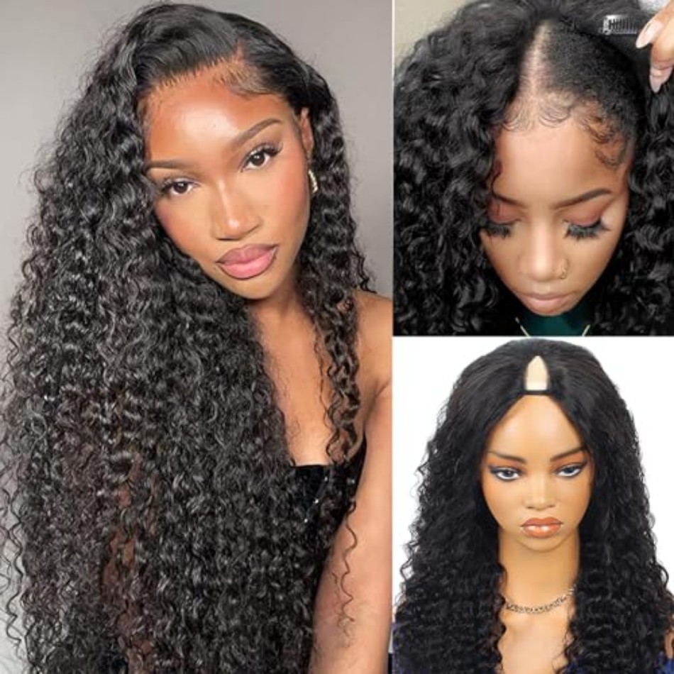V Part Wig Human Hair Curly Wa - огляд і ціна Sewing V