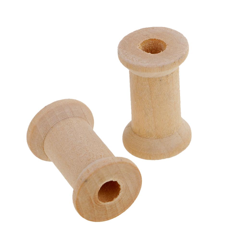 Wooden Empty Bobbin Set 20 Pie - огляд і ціна Thread Bobbins Empty