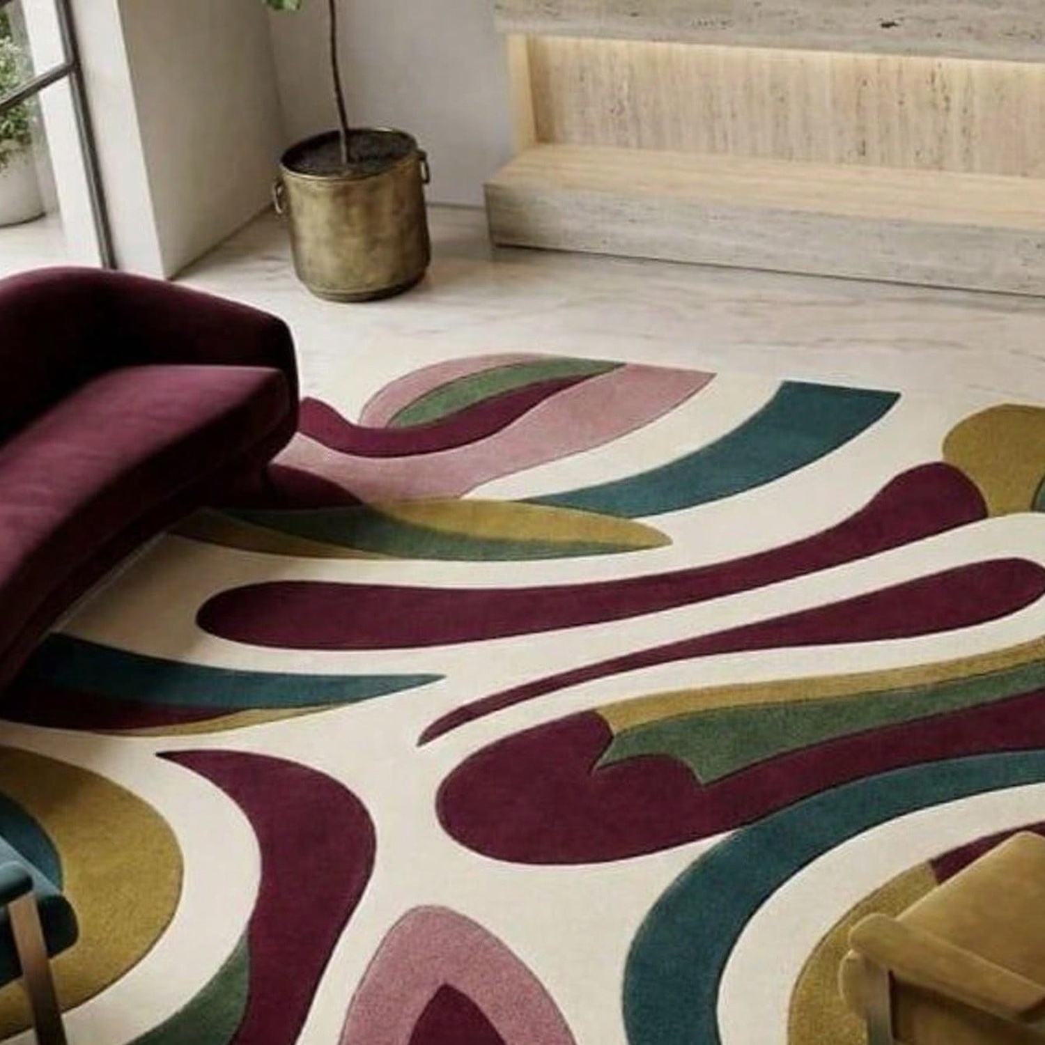 Abstract Pattern Carpet, Mid-C - огляд і ціна Century Textile & Sewing Supply Hours